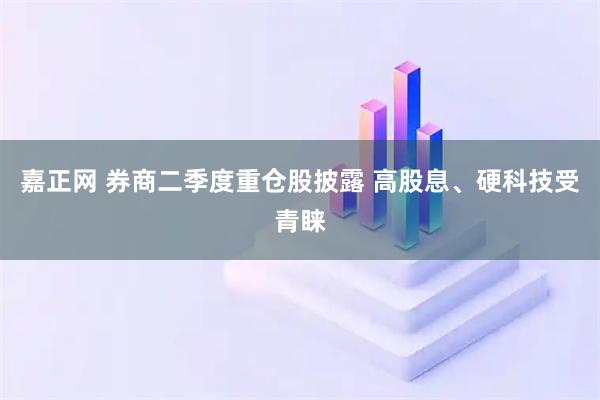 嘉正网 券商二季度重仓股披露 高股息、硬科技受青睐